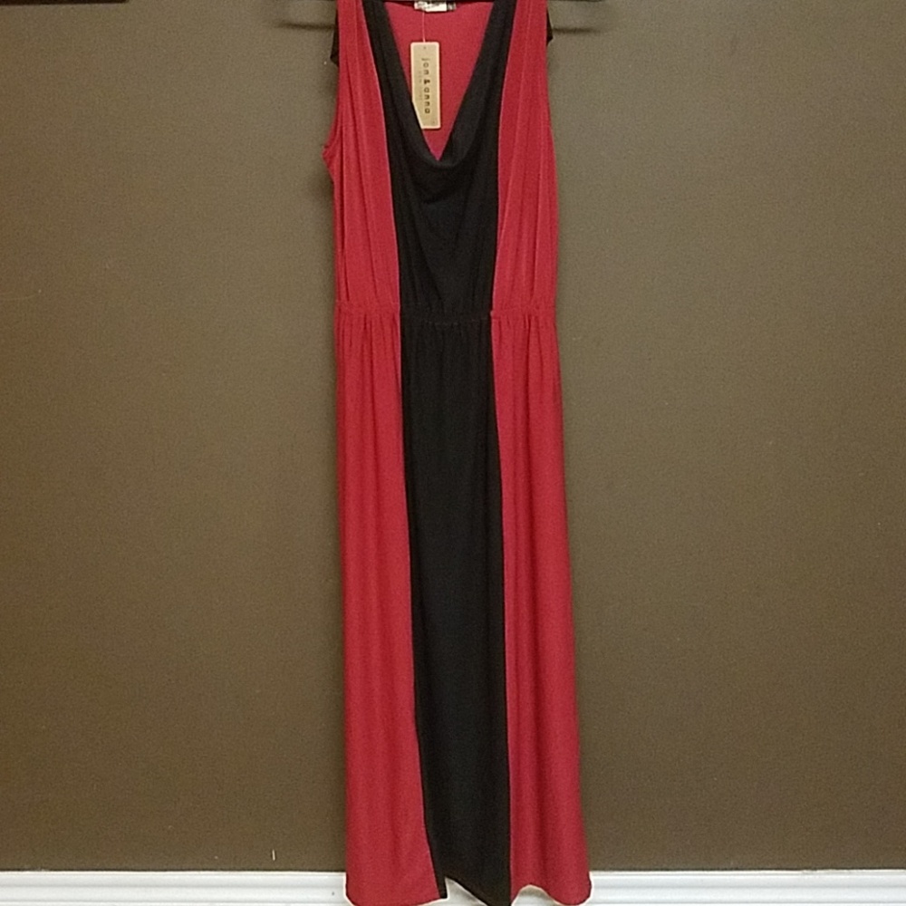 Color block maxi dress